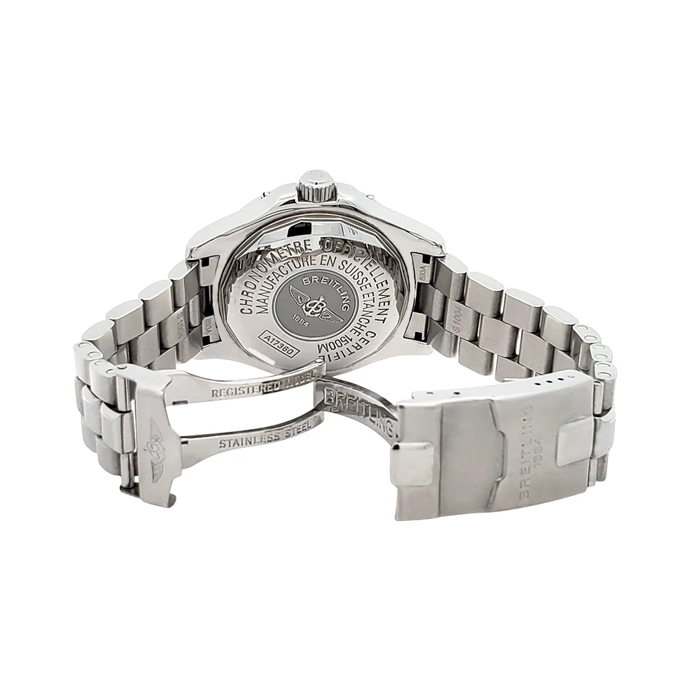 Breitling Superocean Steelfish 42mm Black Arabic Dial Steel Watch A17360 Papers - Image 6