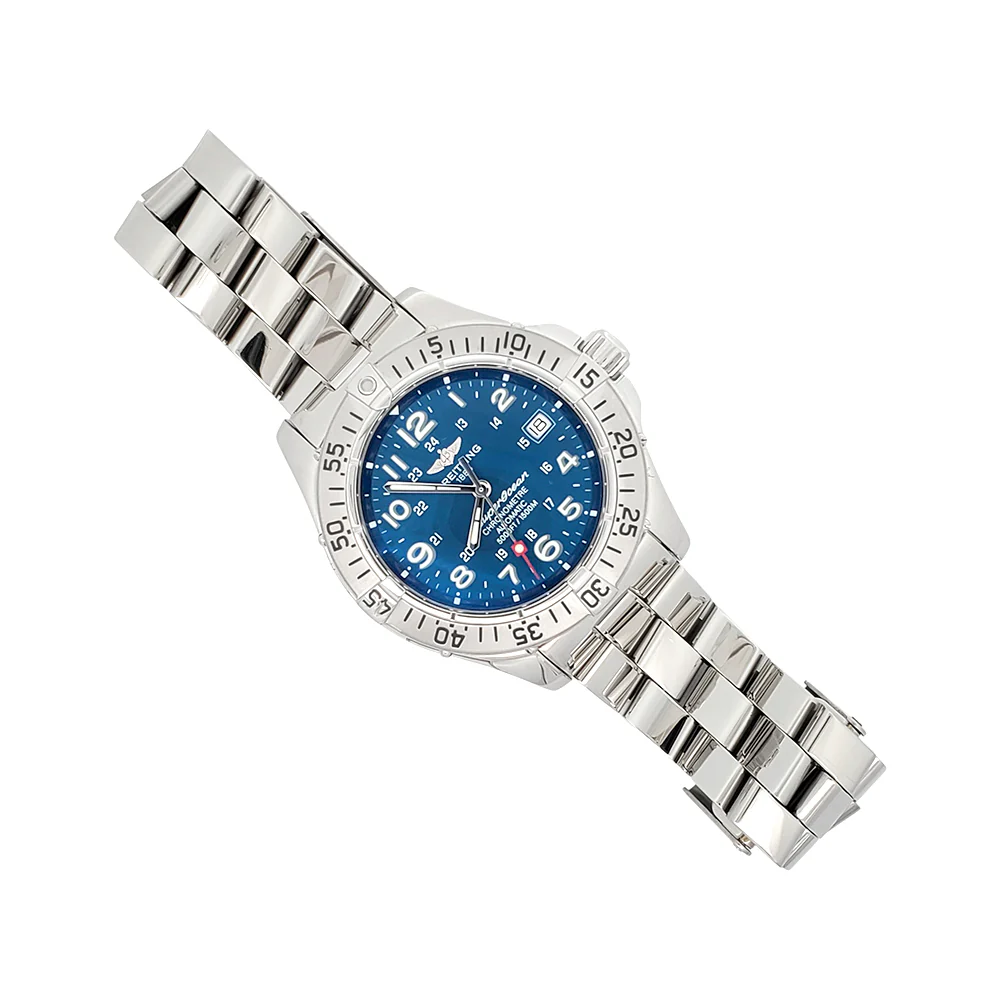 Breitling Superocean Steelfish 42mm Blue Arabic Dial Steel Mens Watch A17360 - Image 3