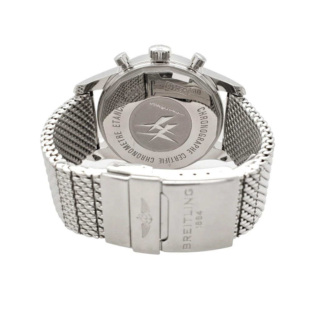 Breitling Transocean Chronograph Unitime 46mm Steel Watch AB0510U4/BB62 Box Papers - Image 3