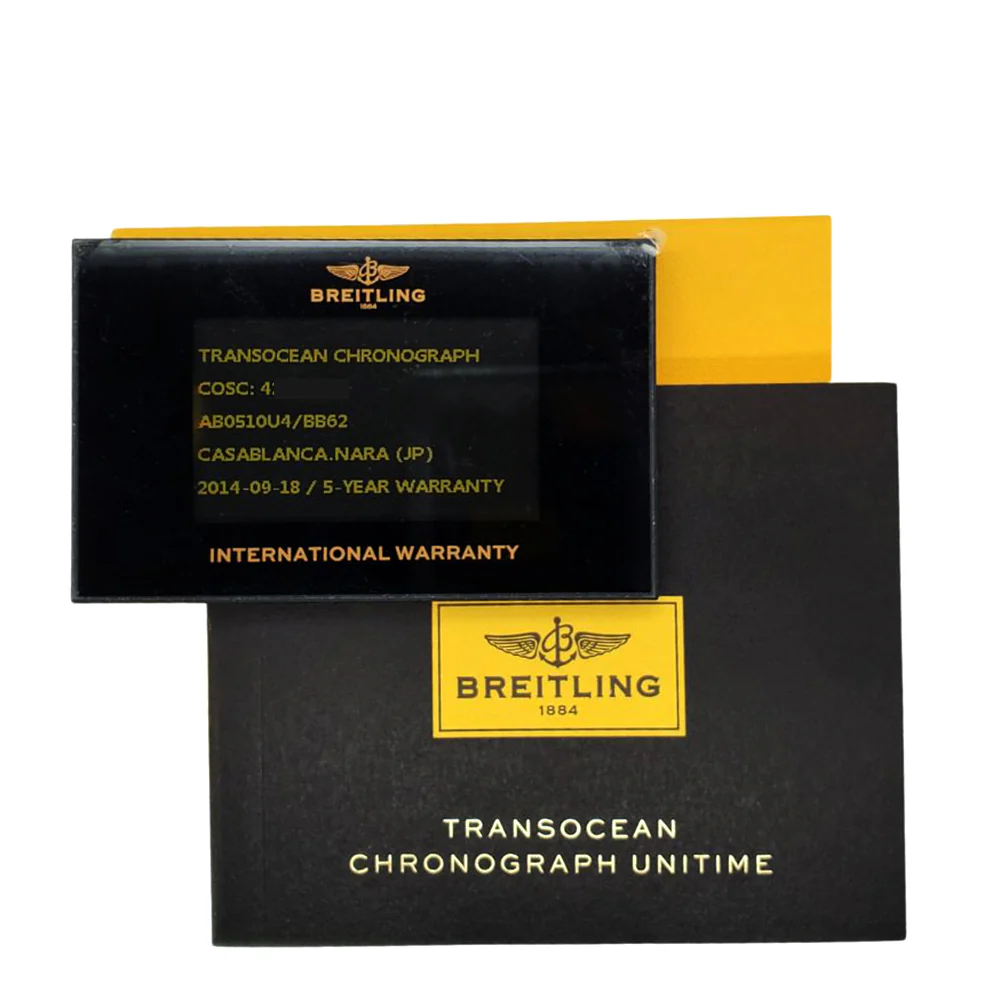Breitling Transocean Chronograph Unitime 46mm Steel Watch AB0510U4/BB62 Box Papers - Image 5