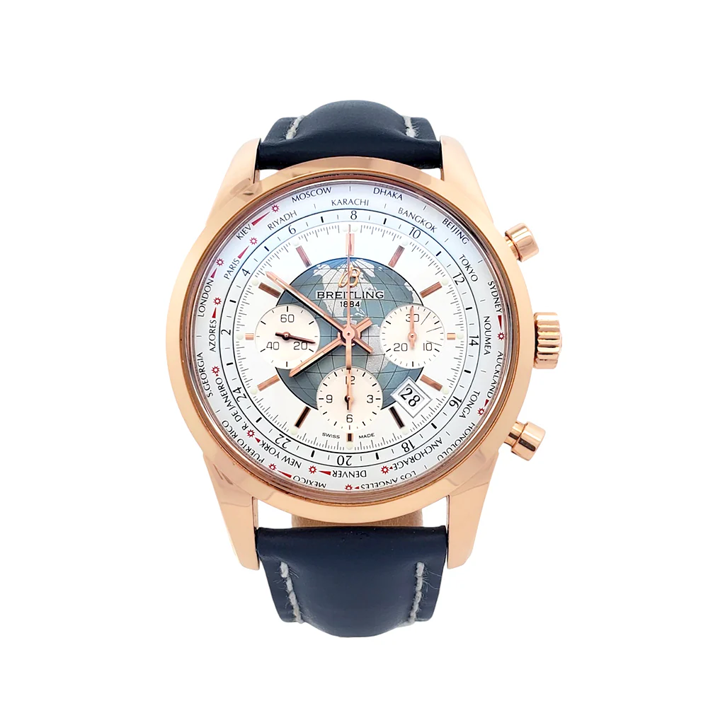 Breitling Transocean Chronograph Unitime Rose Gold 46mm Watch RB0510 Box Papers - Image 5