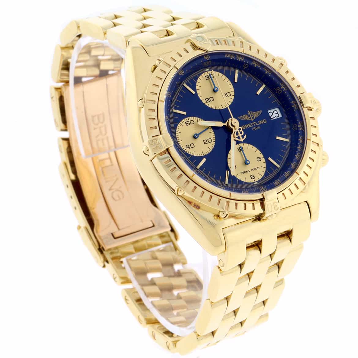 Breitling Windrider Chronomat 18K Yellow Gold Chronograph Automatic 39MM Mens Watch K13048 - Image 3