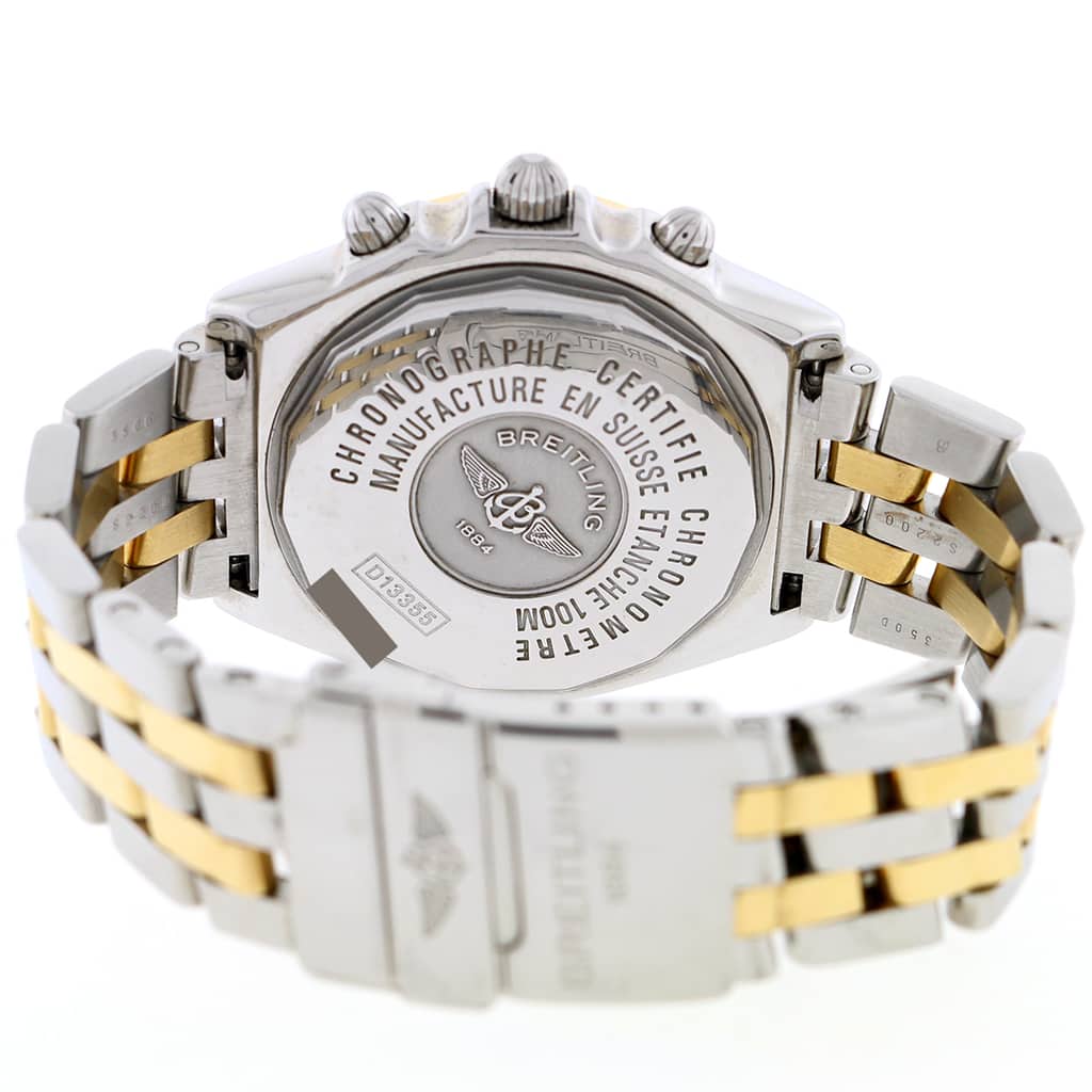 Breitling Windrider Crosswind 2-Tone Gold/Steel 43MM Black Roman Dial Chronograph Automatic Watch D13355 - Image 6