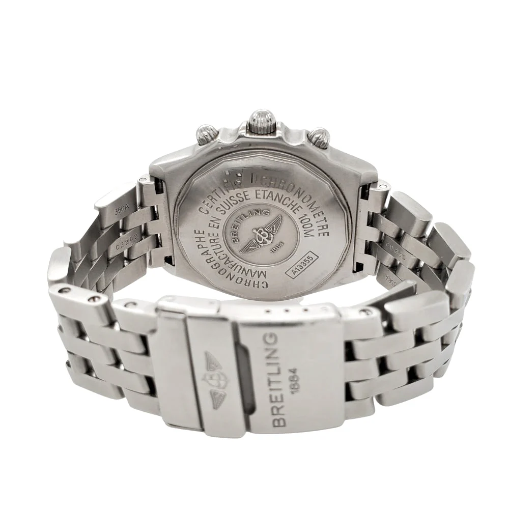 Breitling Windrider Crosswind Chronograph 43mm Black Dial Stainless Steel Watch A13355 - Image 4