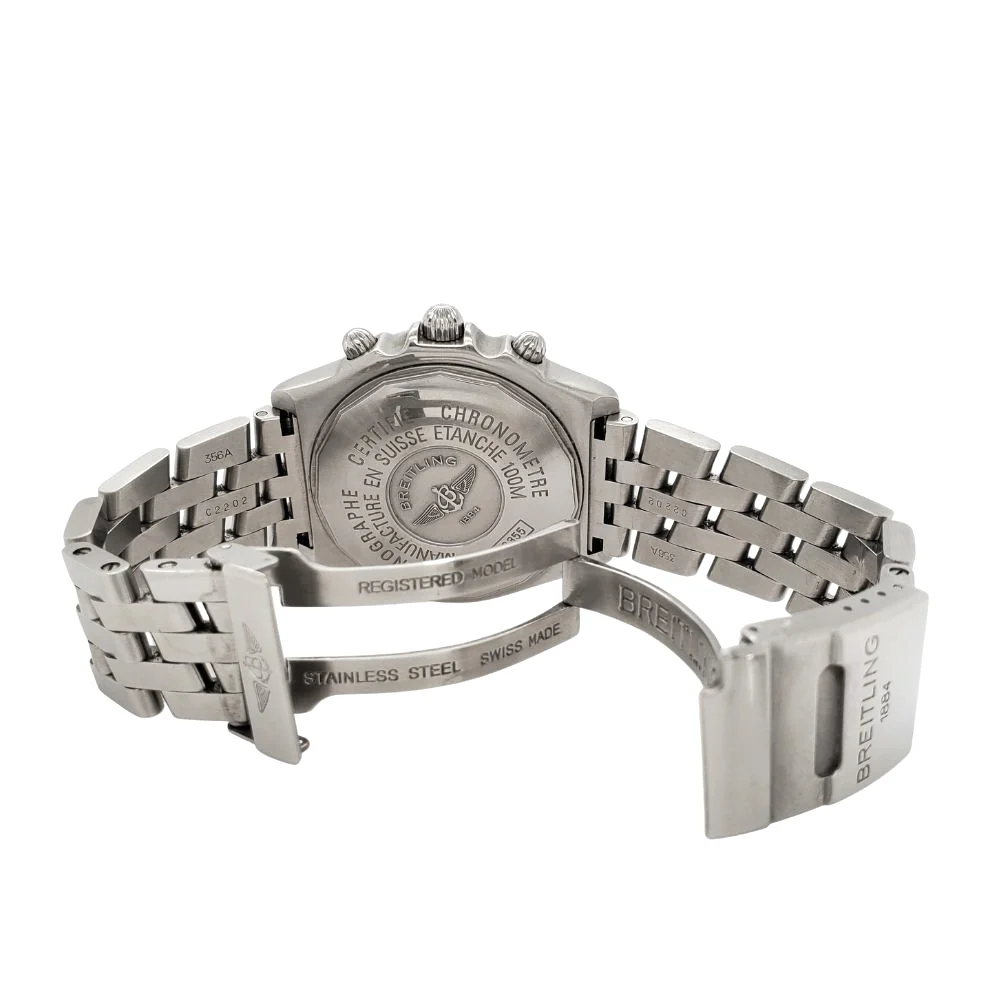Breitling Windrider Crosswind Chronograph 43mm Black Dial Stainless Steel Watch A13355 - Image 5