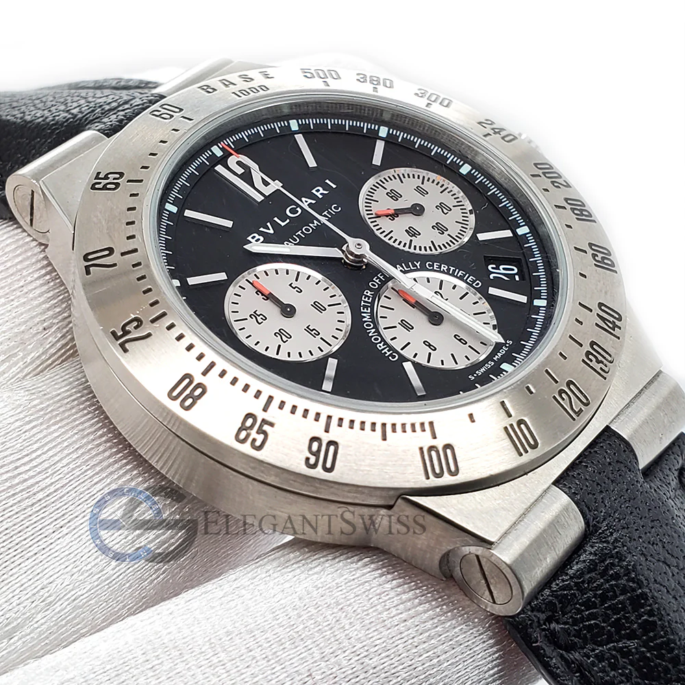 Bvlgari Diagono Chronograph 40mm Black Dial Stainless Steel Watch - Image 2