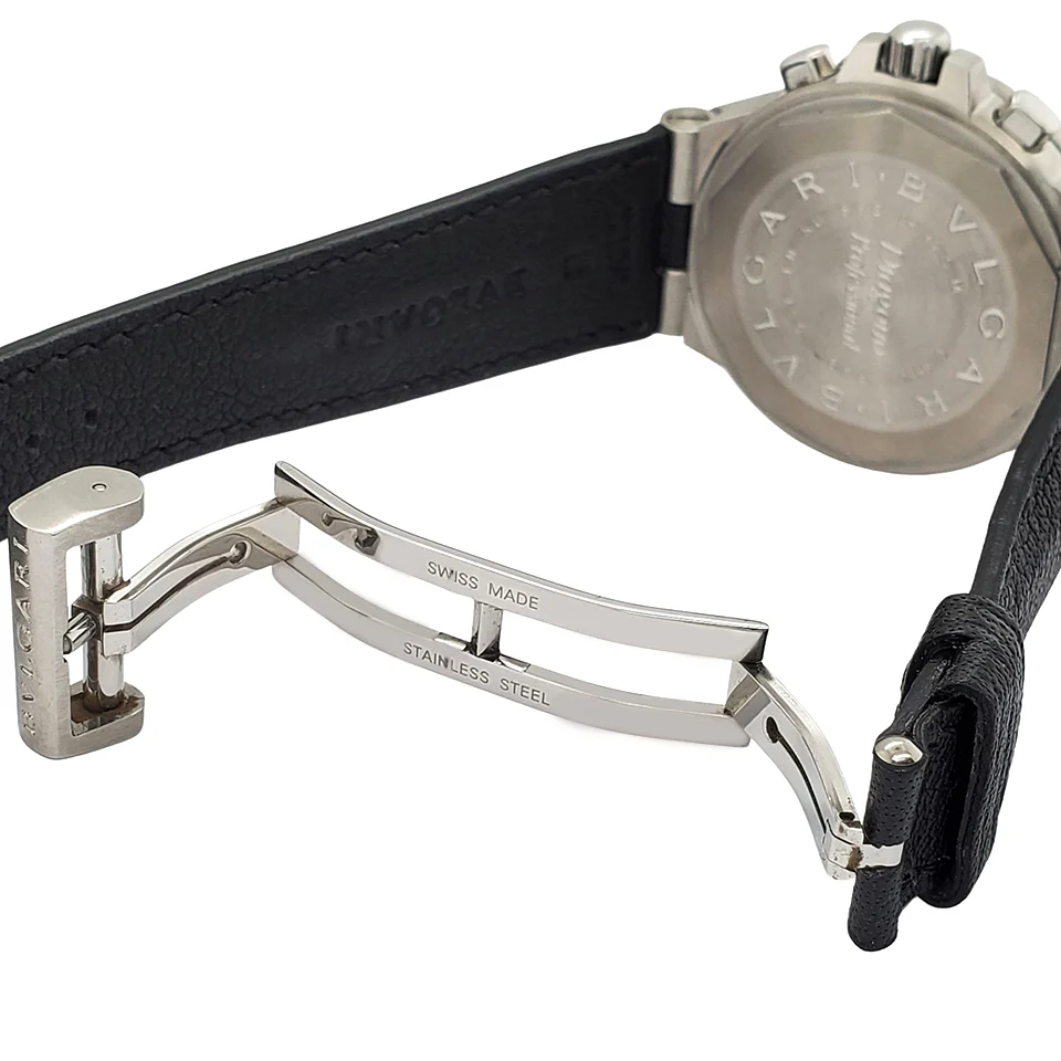 Bvlgari Diagono Chronograph 40mm Black Dial Stainless Steel Watch - Image 5