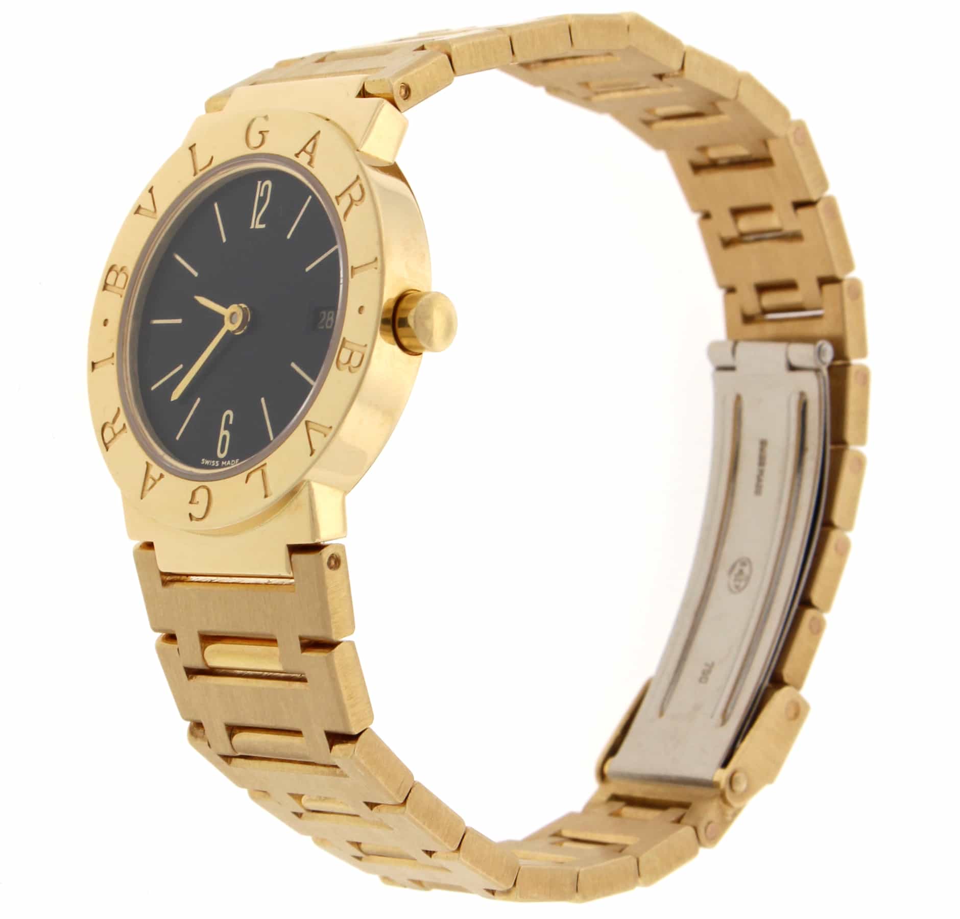 Bvlgari Bvlgari 18K Yellow Gold 26MM Black Dial Ladies Watch BB.26.GGD - Image 3