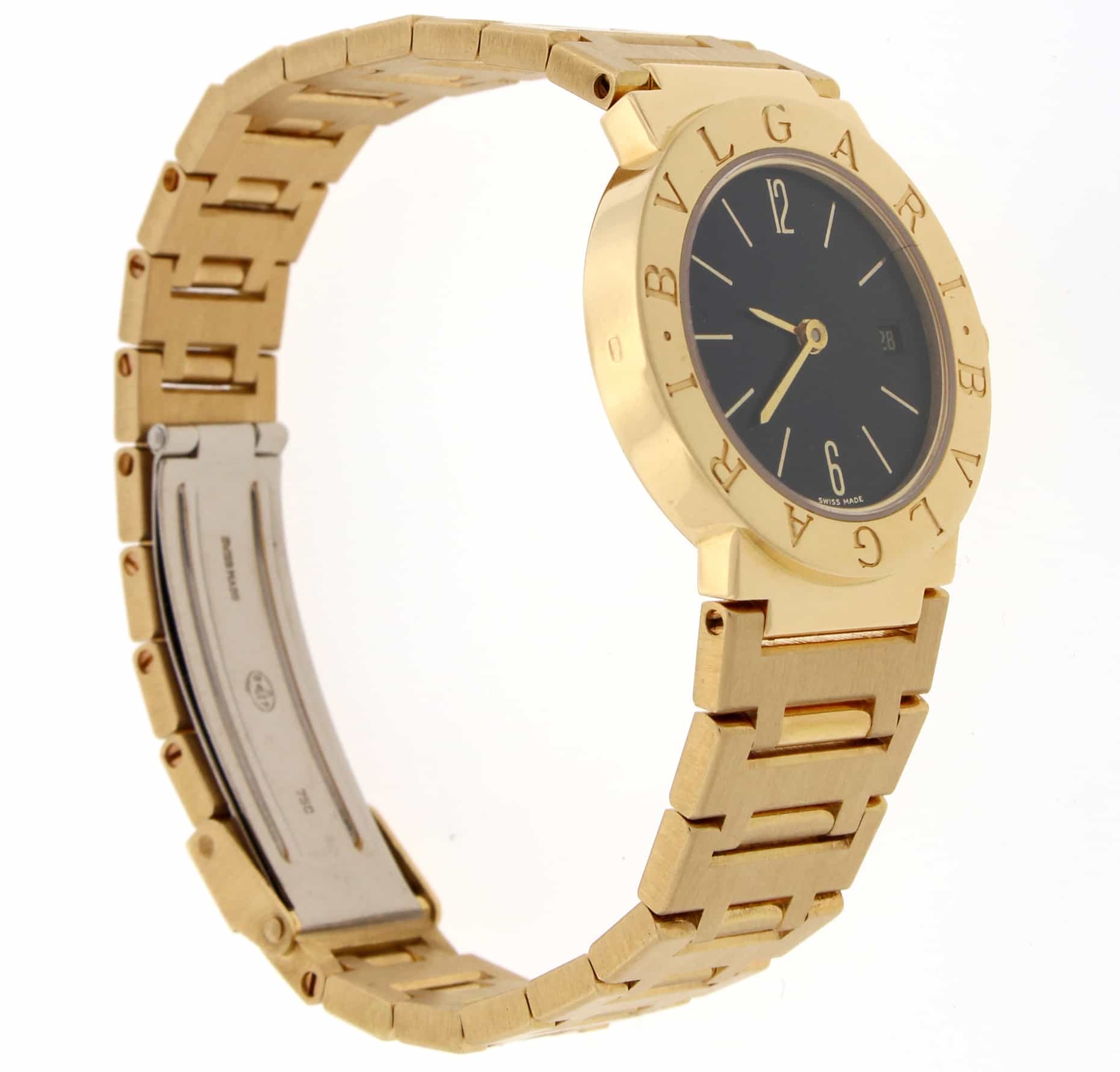 Bvlgari Bvlgari 18K Yellow Gold 26MM Black Dial Ladies Watch BB.26.GGD - Image 4