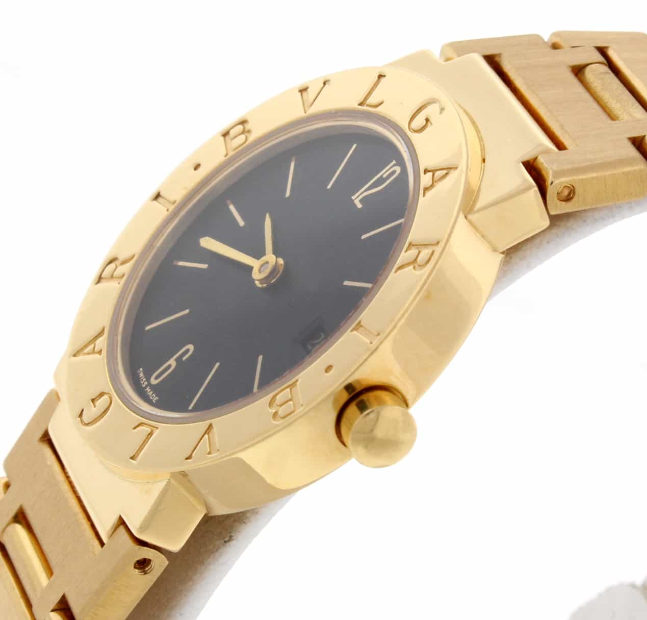 Bvlgari Bvlgari 18K Yellow Gold 26MM Black Dial Ladies Watch BB.26.GGD - Image 5
