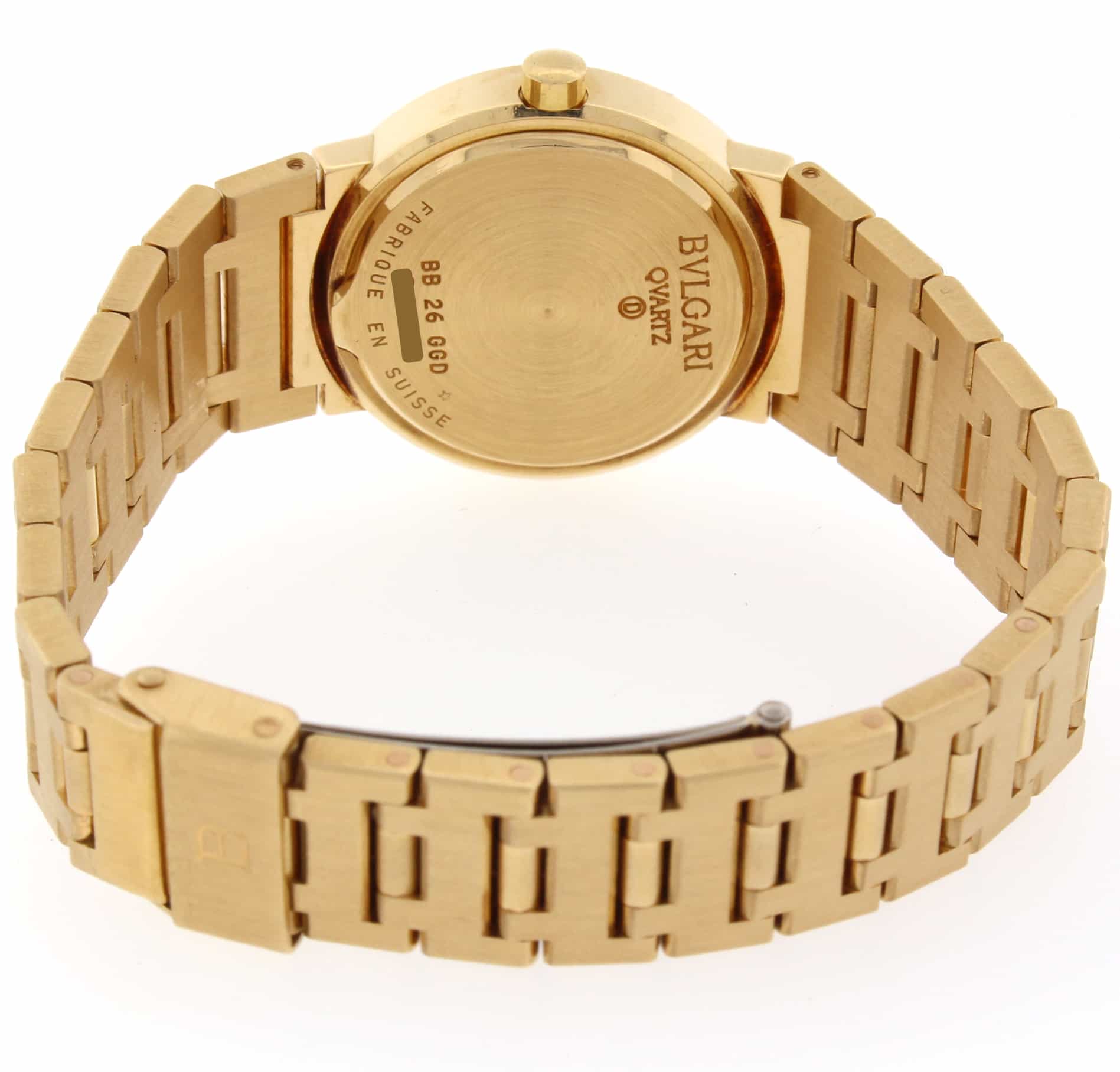 Bvlgari Bvlgari 18K Yellow Gold 26MM Black Dial Ladies Watch BB.26.GGD - Image 8