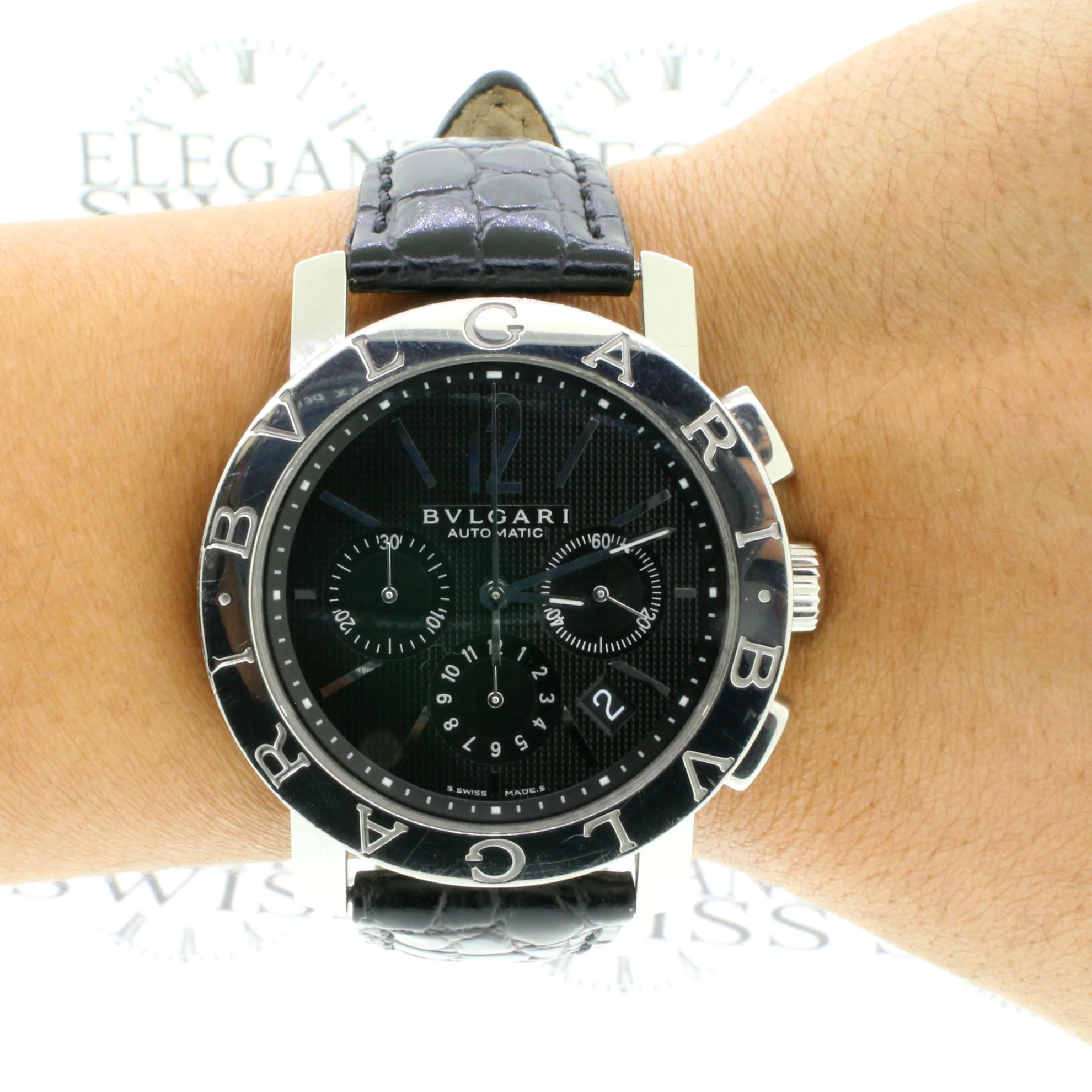 Bvlgari Chronograph 42MM stainless steel Automatic Mens Watch BB 42 SL CH - Image 2