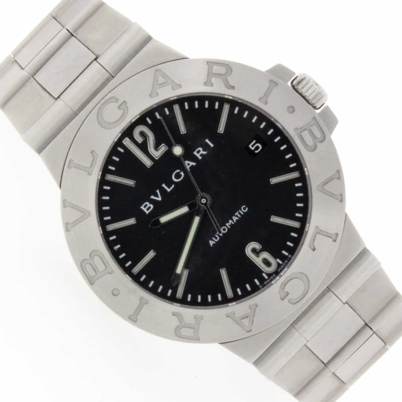 Bvlgari Diagono Black Dial 38MM Stainless Steel Automatic Mens Watch LCV38S - Image 3