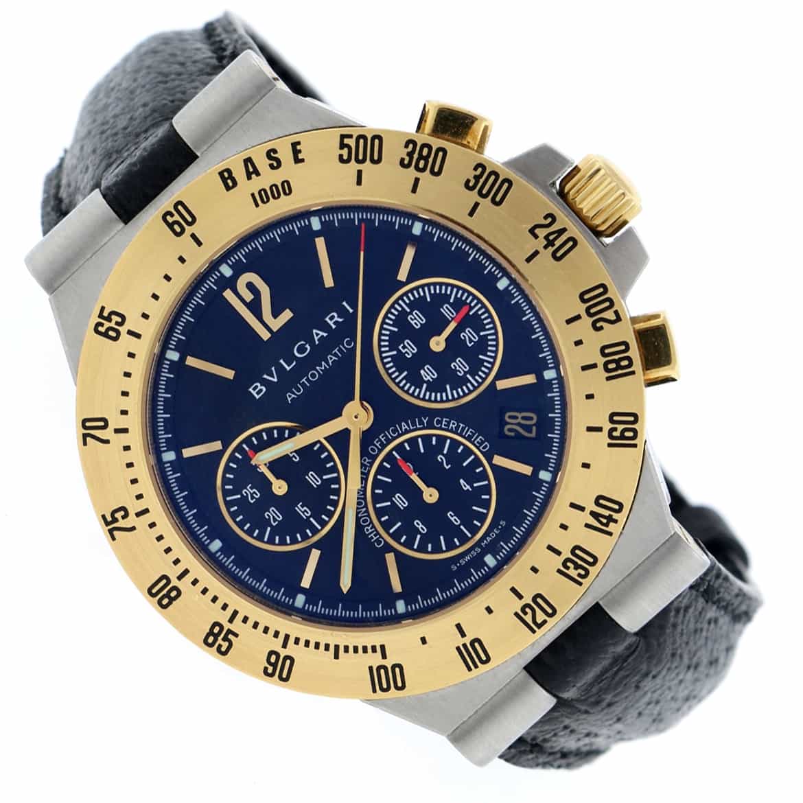Bvlgari Diagono Chronograph 2-Tone 18K Yellow Gold & Stainless Steel Automatic Mens Watch CH 40 SG TA - Image 2