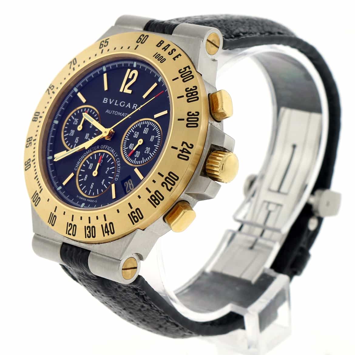 Bvlgari Diagono Chronograph 2-Tone 18K Yellow Gold & Stainless Steel Automatic Mens Watch CH 40 SG TA - Image 3