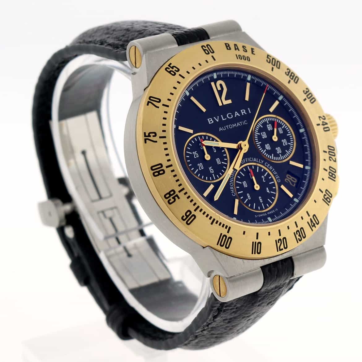 Bvlgari Diagono Chronograph 2-Tone 18K Yellow Gold & Stainless Steel Automatic Mens Watch CH 40 SG TA - Image 4