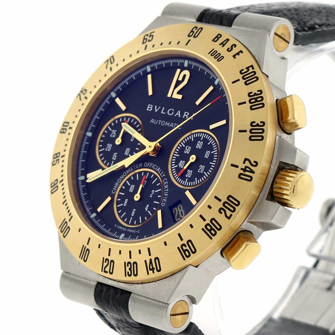 Bvlgari Diagono Chronograph 2-Tone 18K Yellow Gold & Stainless Steel Automatic Mens Watch CH 40 SG TA - Image 5