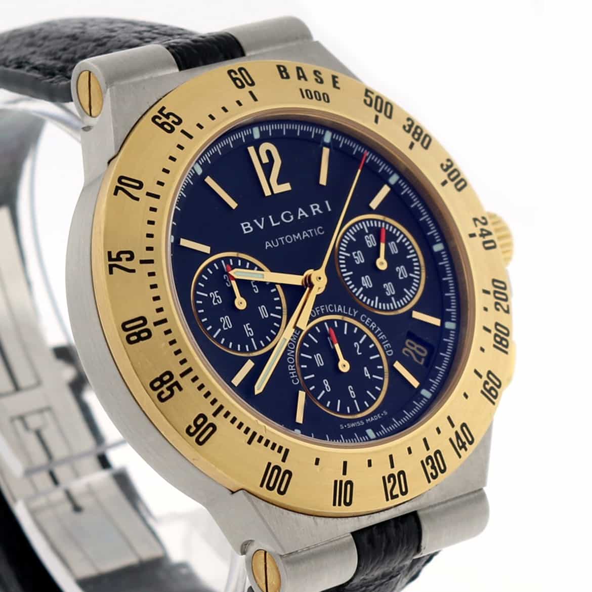 Bvlgari Diagono Chronograph 2-Tone 18K Yellow Gold & Stainless Steel Automatic Mens Watch CH 40 SG TA - Image 6