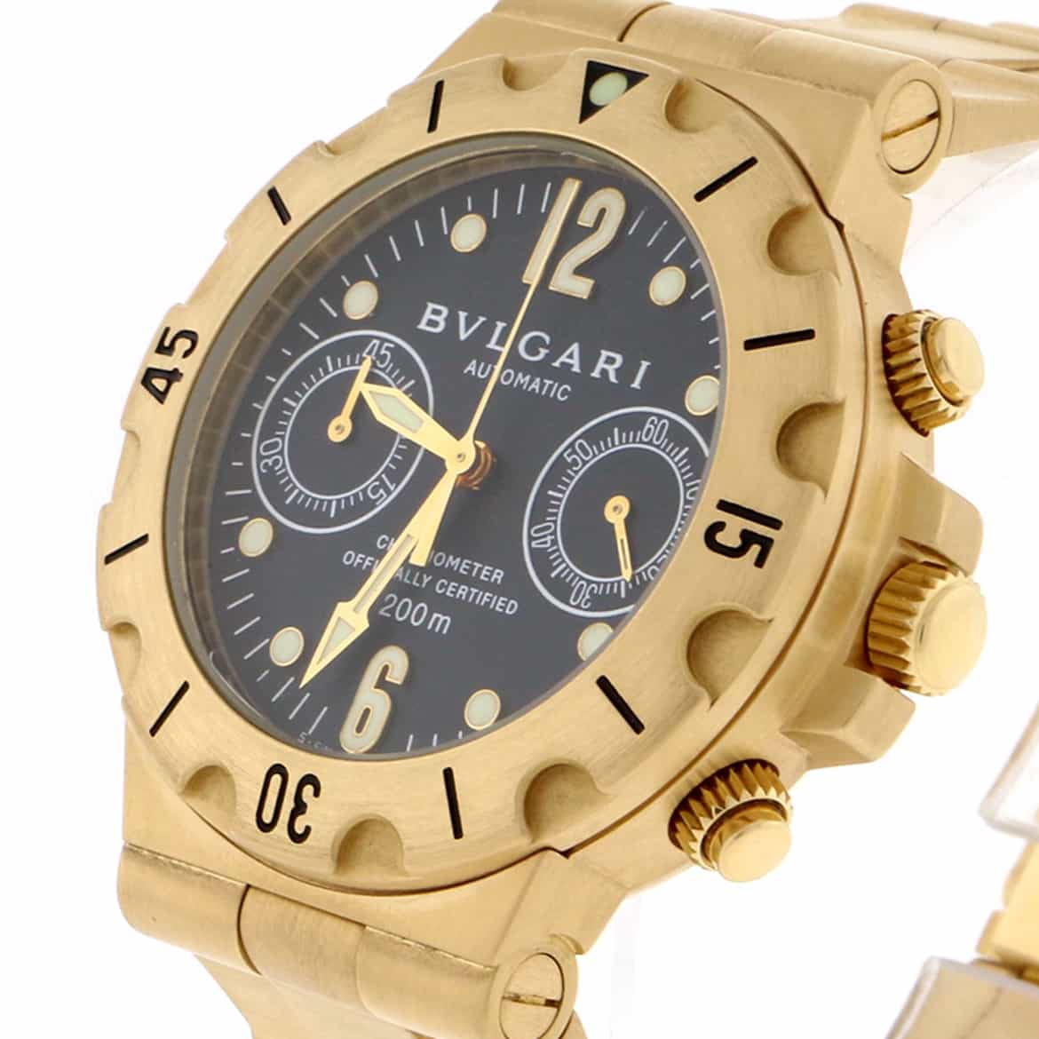 Bvlgari Diagono Scuba 18K Yellow Gold Chronograph 38MM Automatic Mens Watch SC 38 G - Image 3