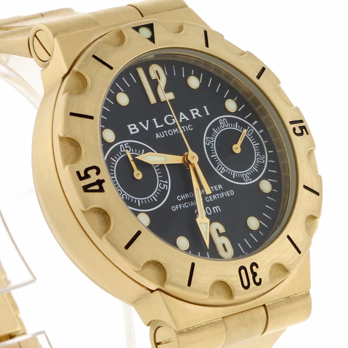 Bvlgari Diagono Scuba 18K Yellow Gold Chronograph 38MM Automatic Mens Watch SC 38 G - Image 4