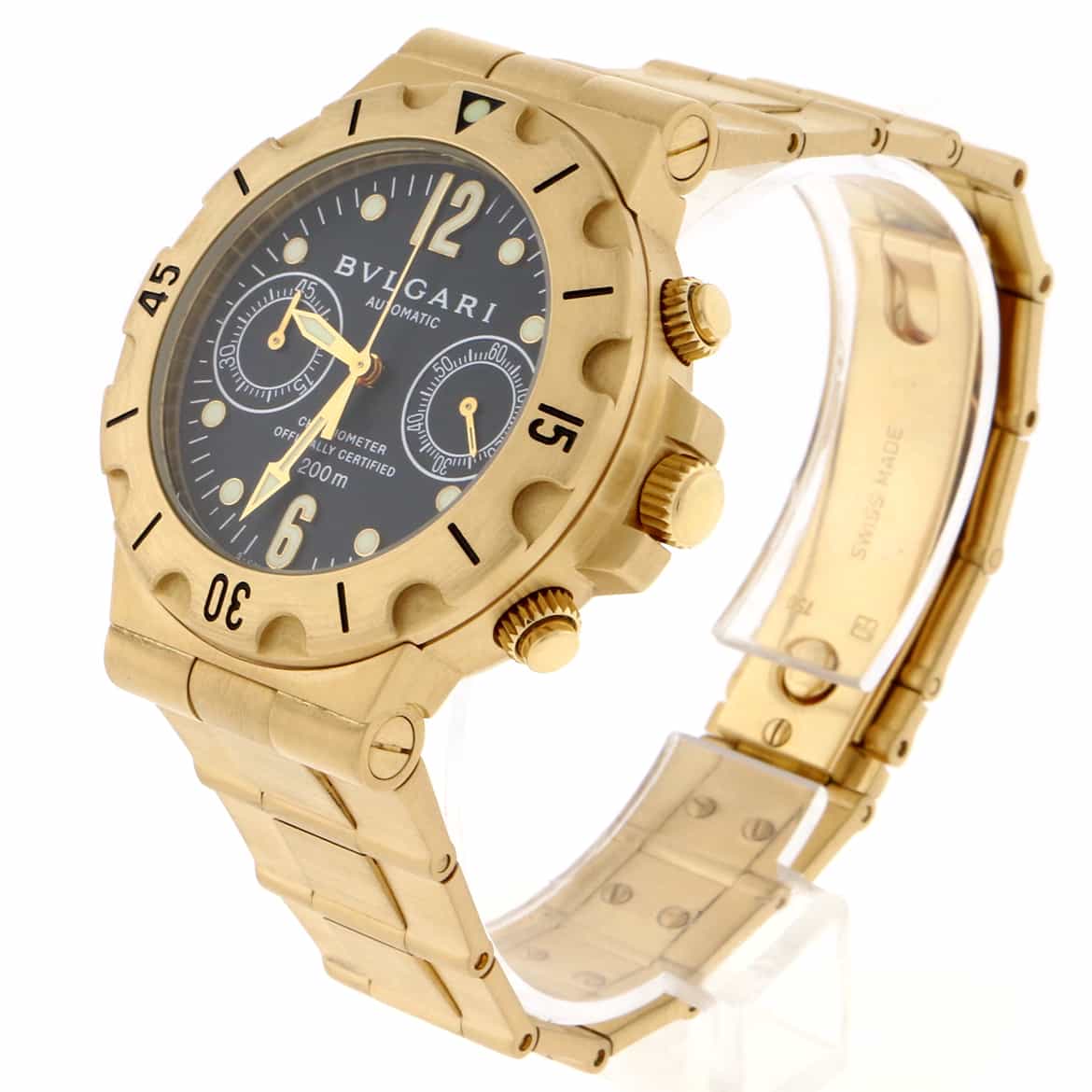 Bvlgari Diagono Scuba 18K Yellow Gold Chronograph 38MM Automatic Mens Watch SC 38 G - Image 5