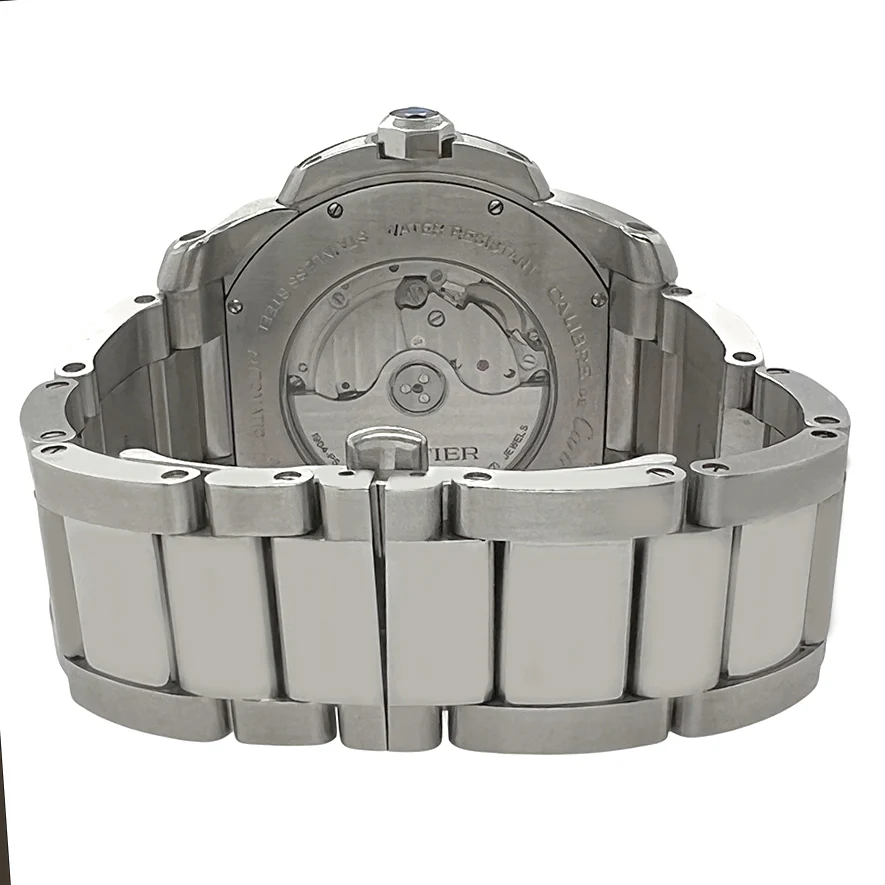Calibre De Cartier 42mm Black Dial Stainless Steel Watch 3389 - Image 3