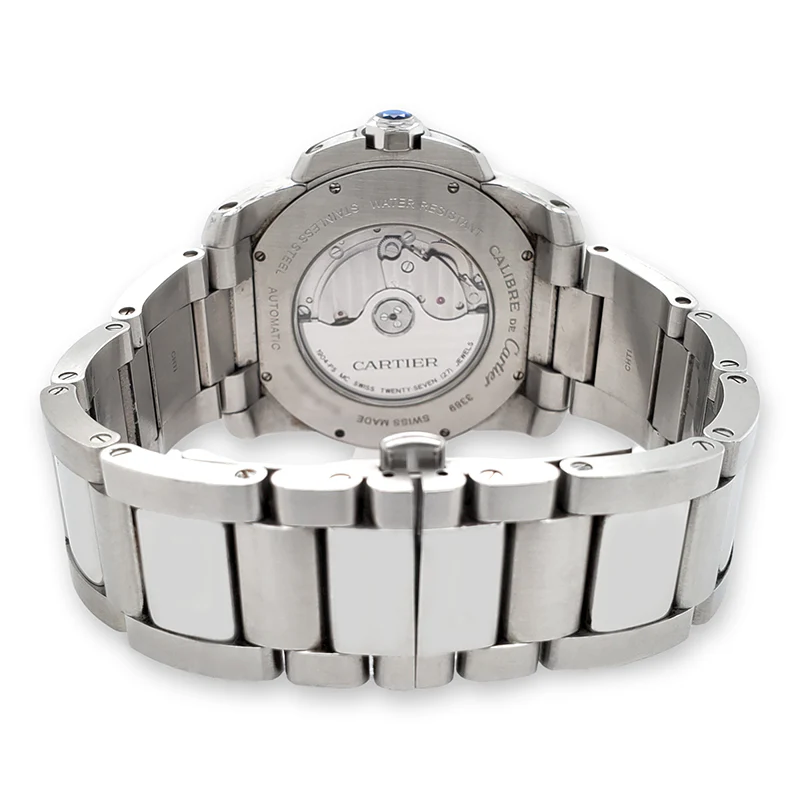 Calibre De Cartier 42mm Silver Dial Stainless Steel Watch 3389 Box Papers - Image 4