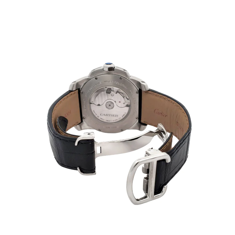 Calibre De Cartier 42mm Silver Dial Steel Watch W7100037 3389 - Image 5