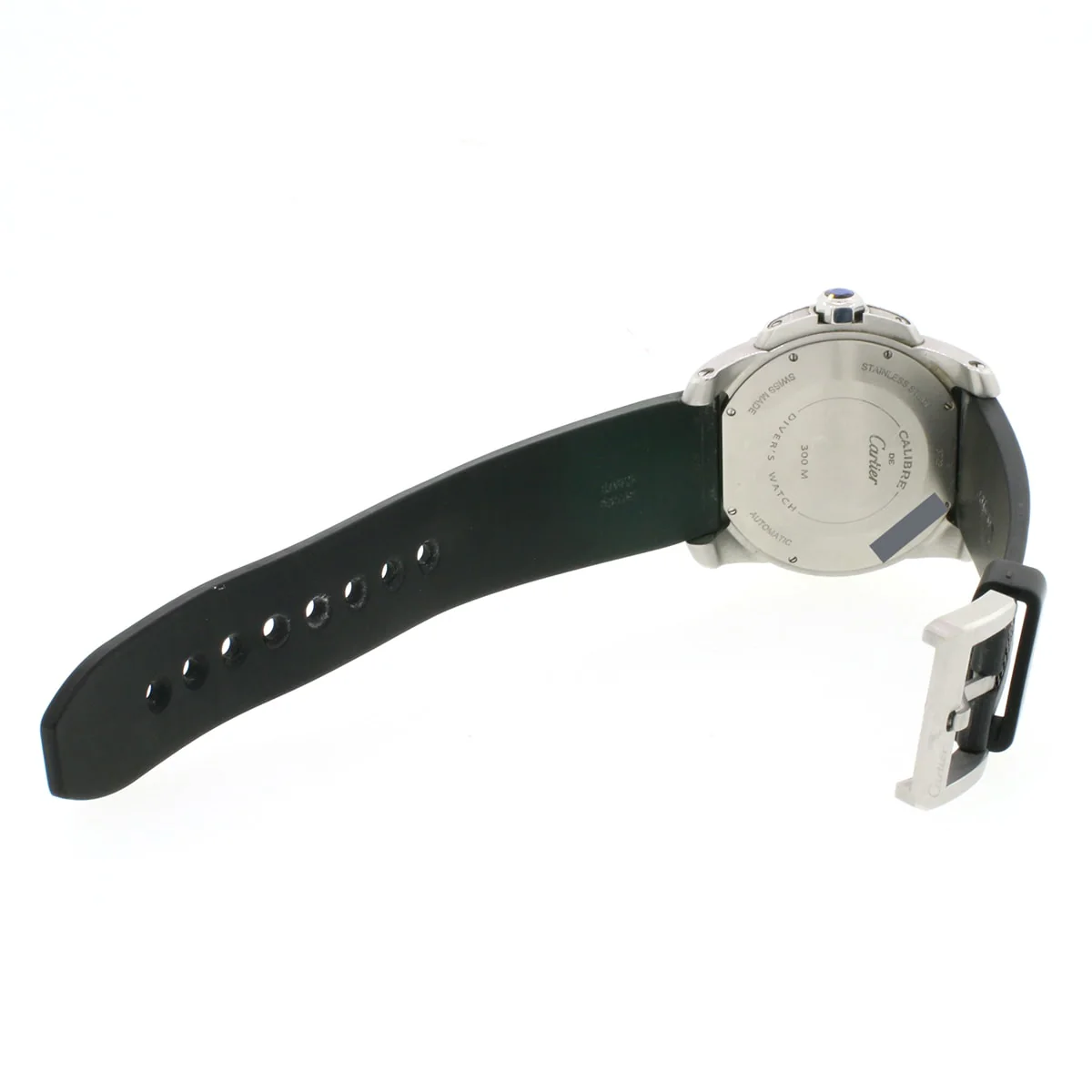 Calibre de Cartier Diver Black Roman Dial 42mm Steel Watch W7100056 - Image 6
