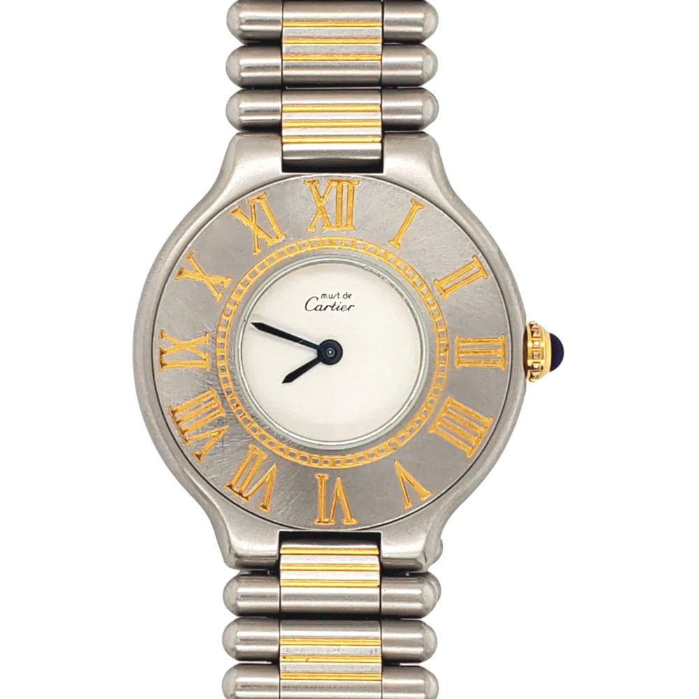 Cartier 21 Must de Cartier 28mm White Dial Gold plated/Stainless Steel Watch - Image 3