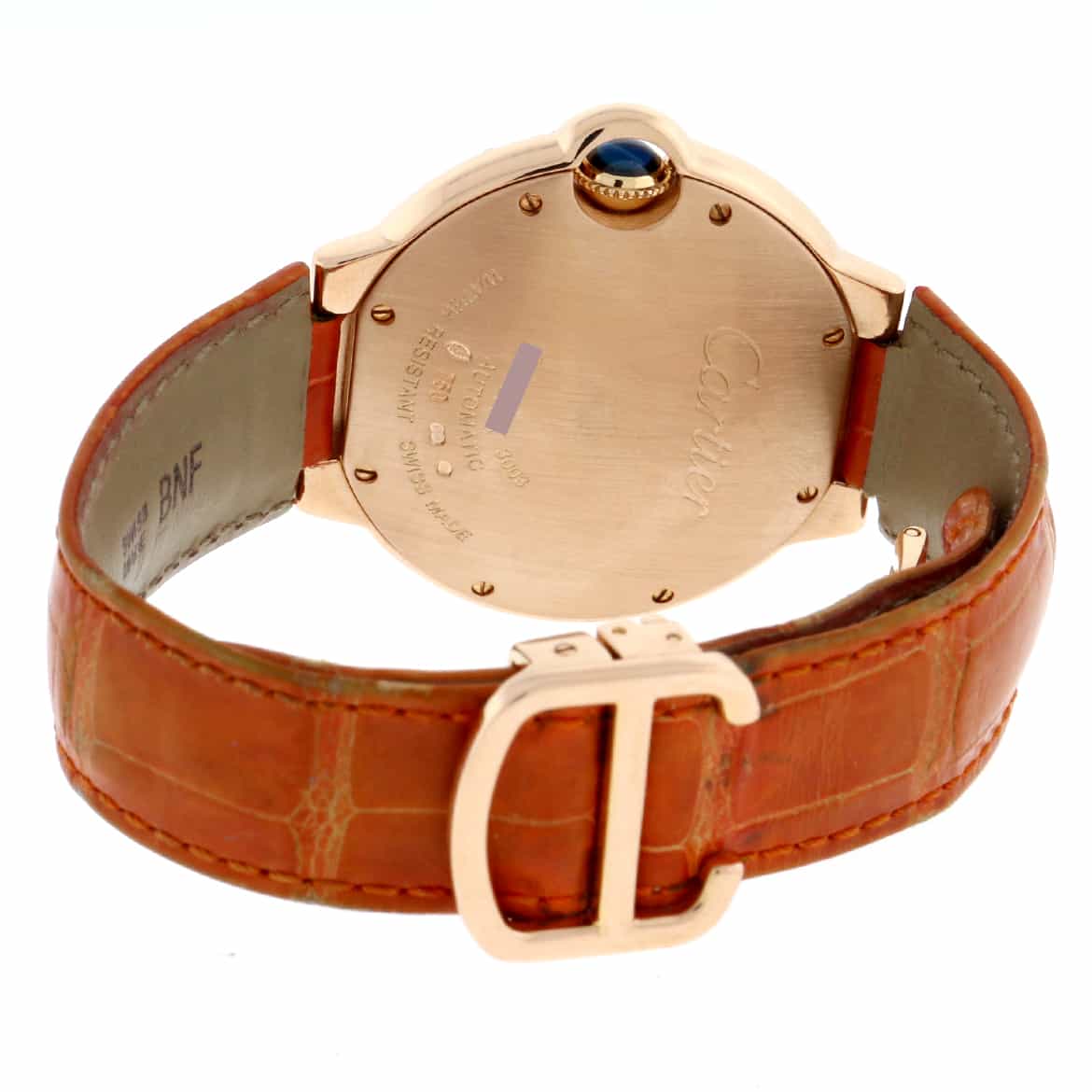 Cartier Ballon Bleu 18K Rose Gold Silver Roman Dial Factory Diamond Bezel 36MM Ladies Watch WE900551 - Image 8