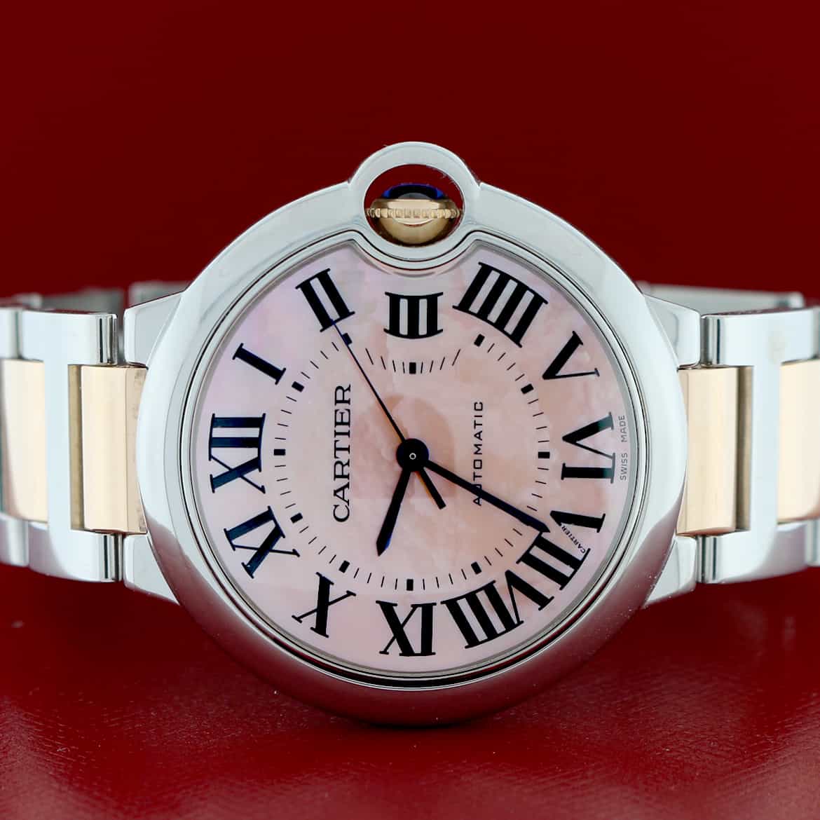 Cartier Ballon Bleu 18K Rose Gold/Steel 36mm Watch W6920033 - Image 3