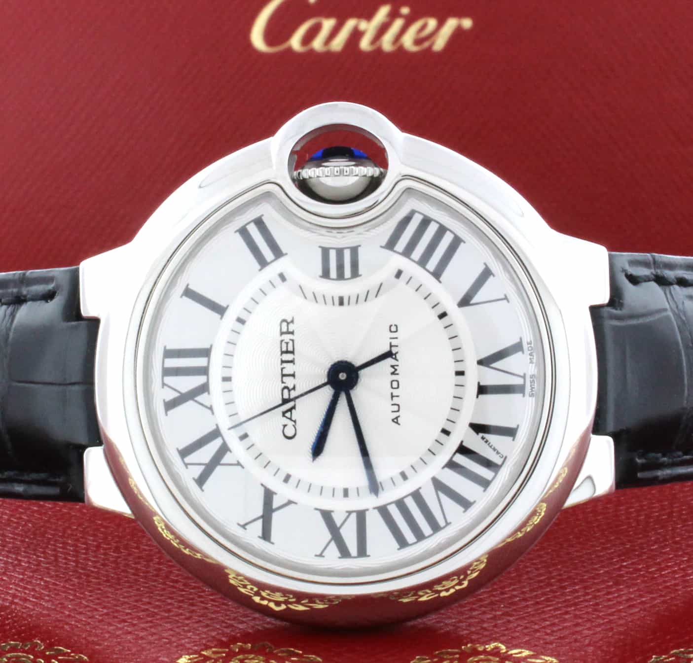 Cartier Ballon Bleu 33MM White Dial Automatic Steel Watch W6920085 Unworn - Image 2