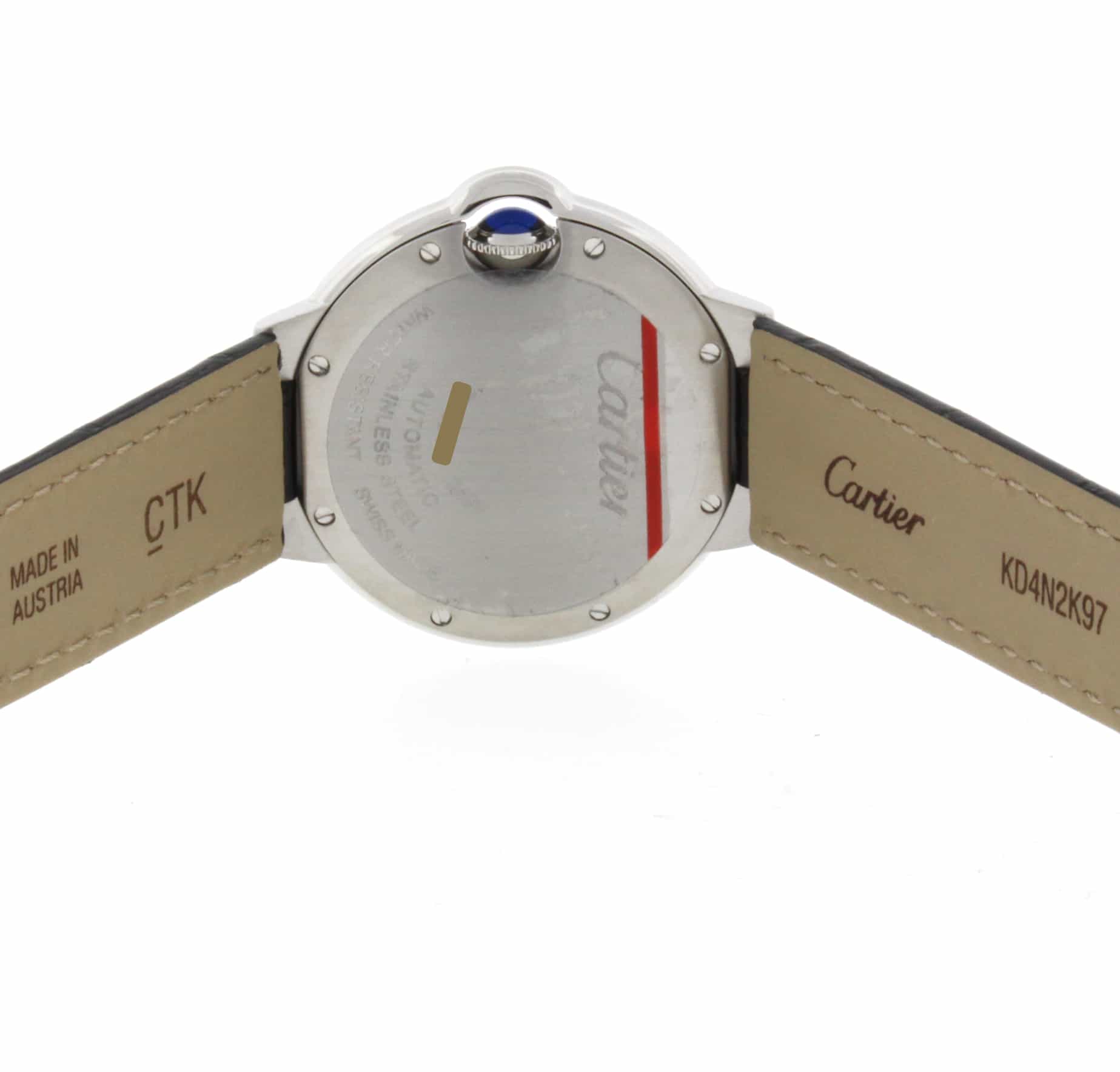 Cartier Ballon Bleu 33MM White Dial Automatic Steel Watch W6920085 Unworn - Image 6