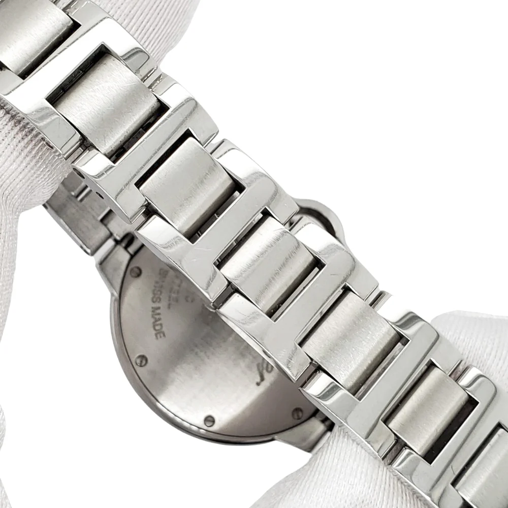 Cartier Ballon Bleu 33mm Silver Roman Dial Stainless Steel Watch W6920071 3489 - Image 4