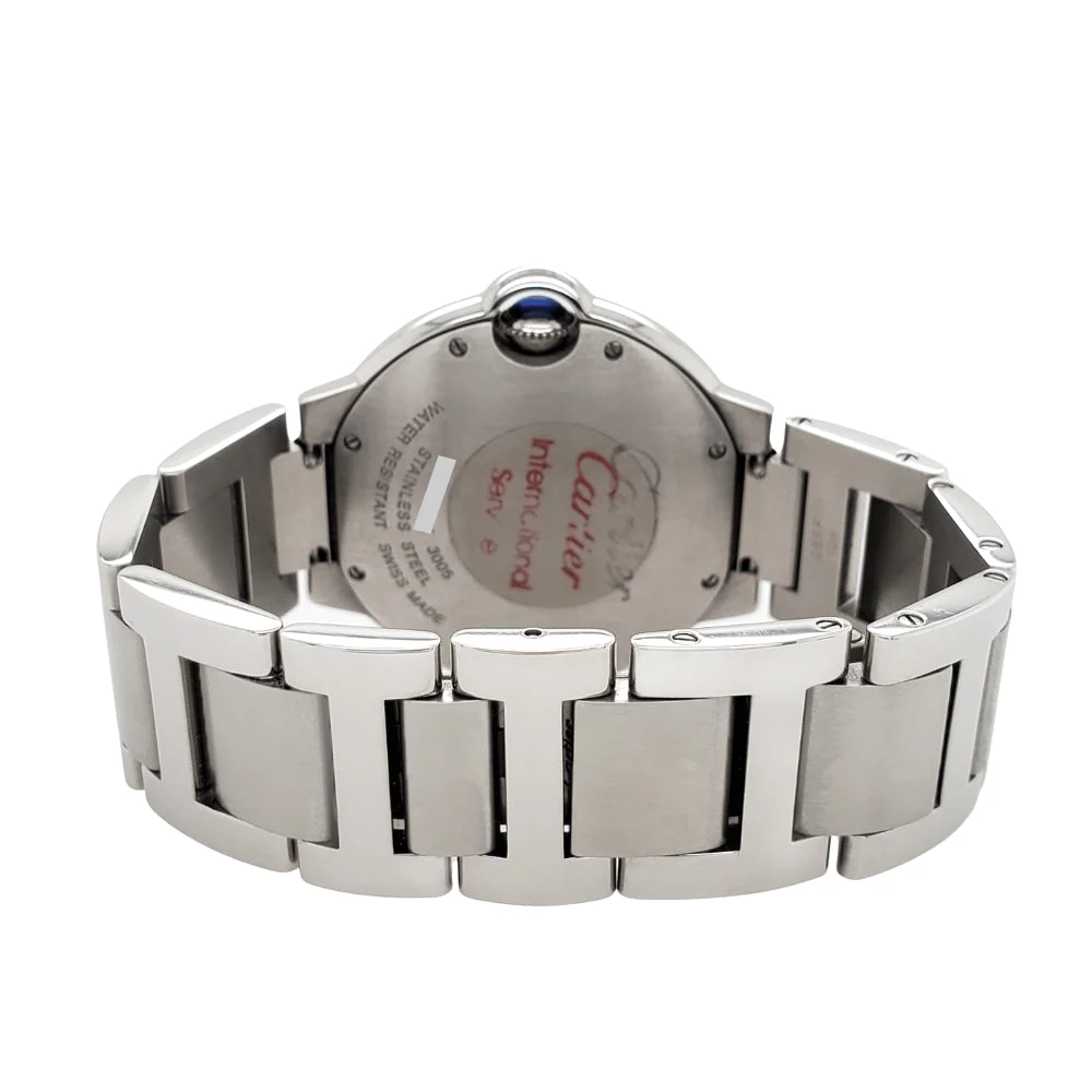 Cartier Ballon Bleu 36mm Silver Dial Quartz Steel Watch W69011Z4 3005 Box Papers - Image 4