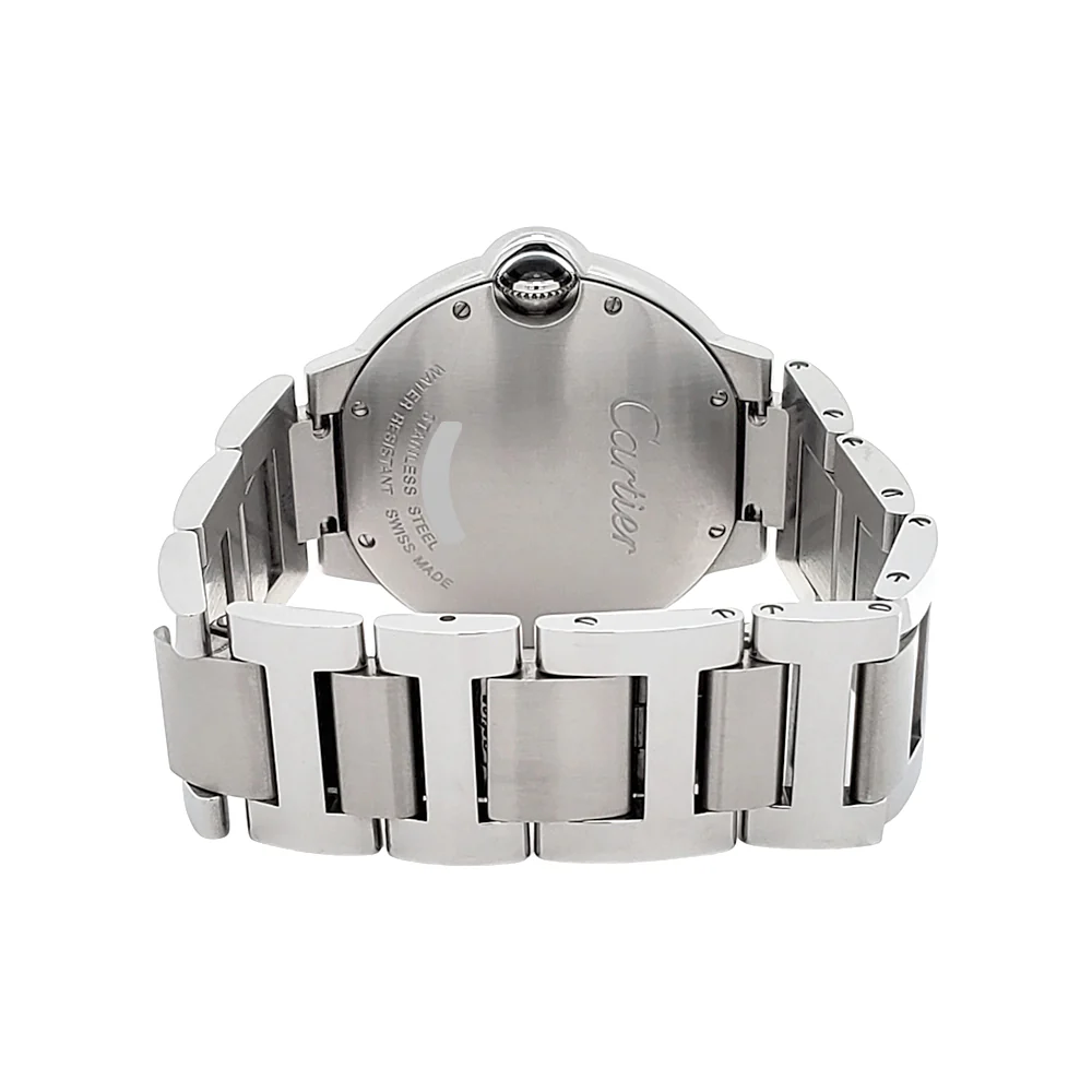 Cartier Ballon Bleu 36mm Silver Roman Dial Quartz Steel Watch W69011Z4 3005 - Image 6