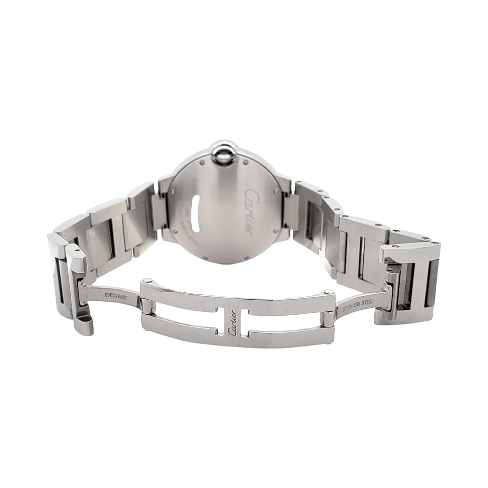 Cartier Ballon Bleu 36mm Silver Roman Dial Quartz Steel Watch W69011Z4 3005 - Image 7