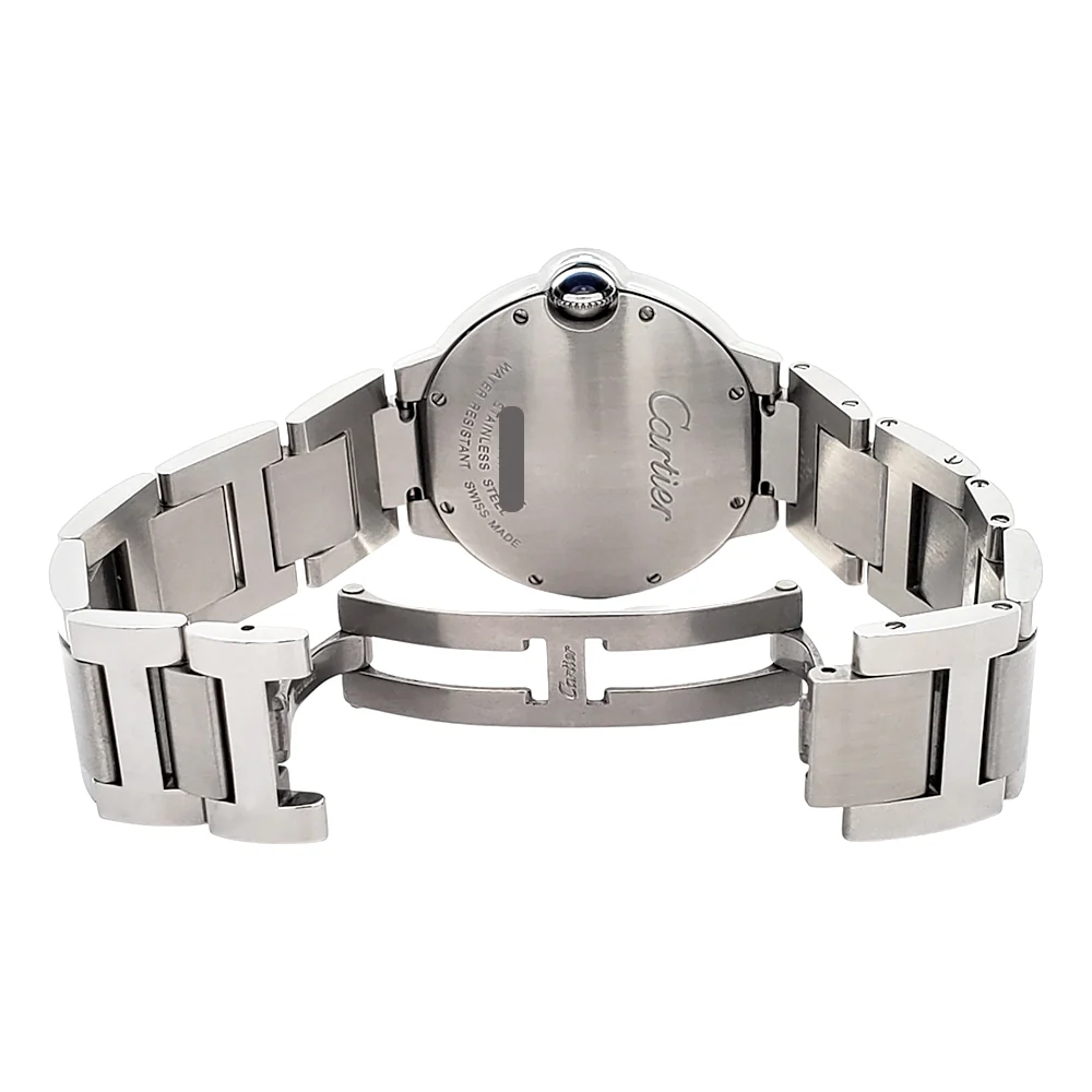 Cartier Ballon Bleu 36mm Silver Roman Dial Quartz Steel Watch W69011Z4 3005 Papers - Image 8