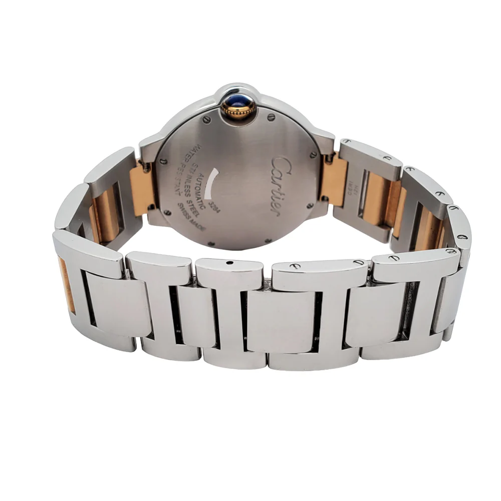 Cartier Ballon Bleu 36mm Silver Roman Dial Yellow Gold/Steel Watch 3284 - Image 5