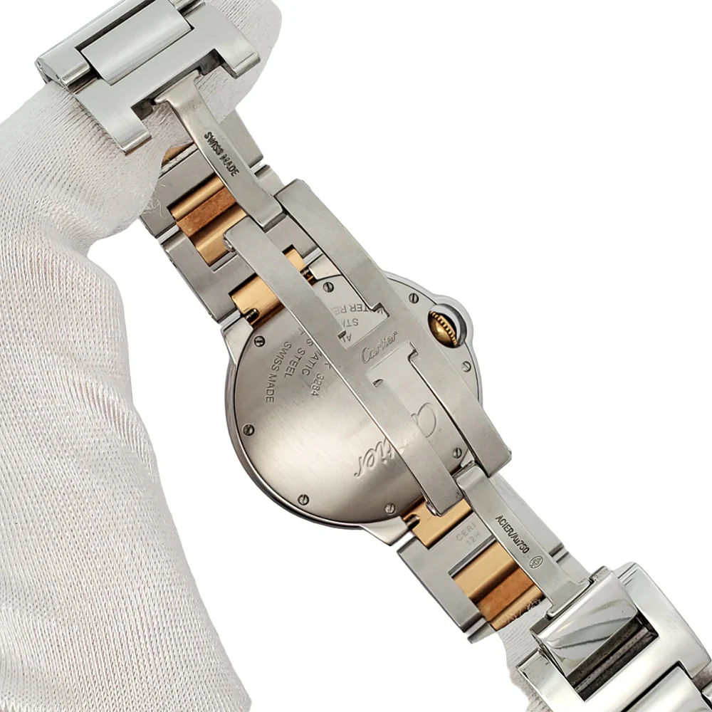 Cartier Ballon Bleu 36mm Silver Roman Dial Yellow Gold/Steel Watch 3284 - Image 6