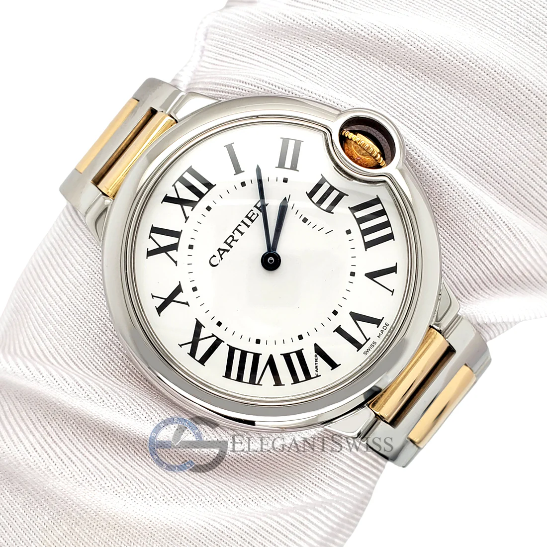 Cartier Ballon Bleu 36MM Yellow Gold Stainless Steel Watch W69008Z3 - Image 2