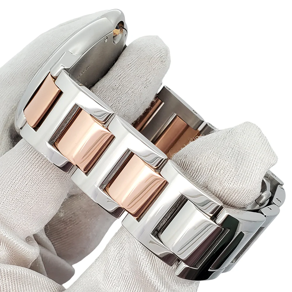 Cartier Ballon Bleu 42mm Chocolate Roman 2-Tone Rose Gold/Steel Watch - Image 4