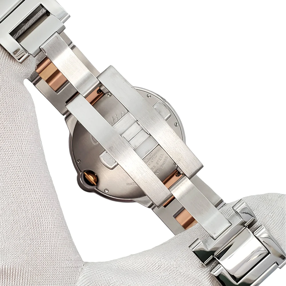 Cartier Ballon Bleu 42mm Chocolate Roman 2-Tone Rose Gold/Steel Watch - Image 7