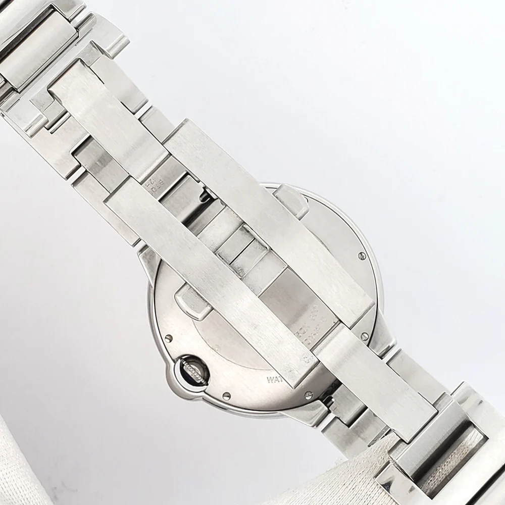 Cartier Ballon Bleu 42mm Silver Roman Steel Watch W69012Z4 3001 - Image 6