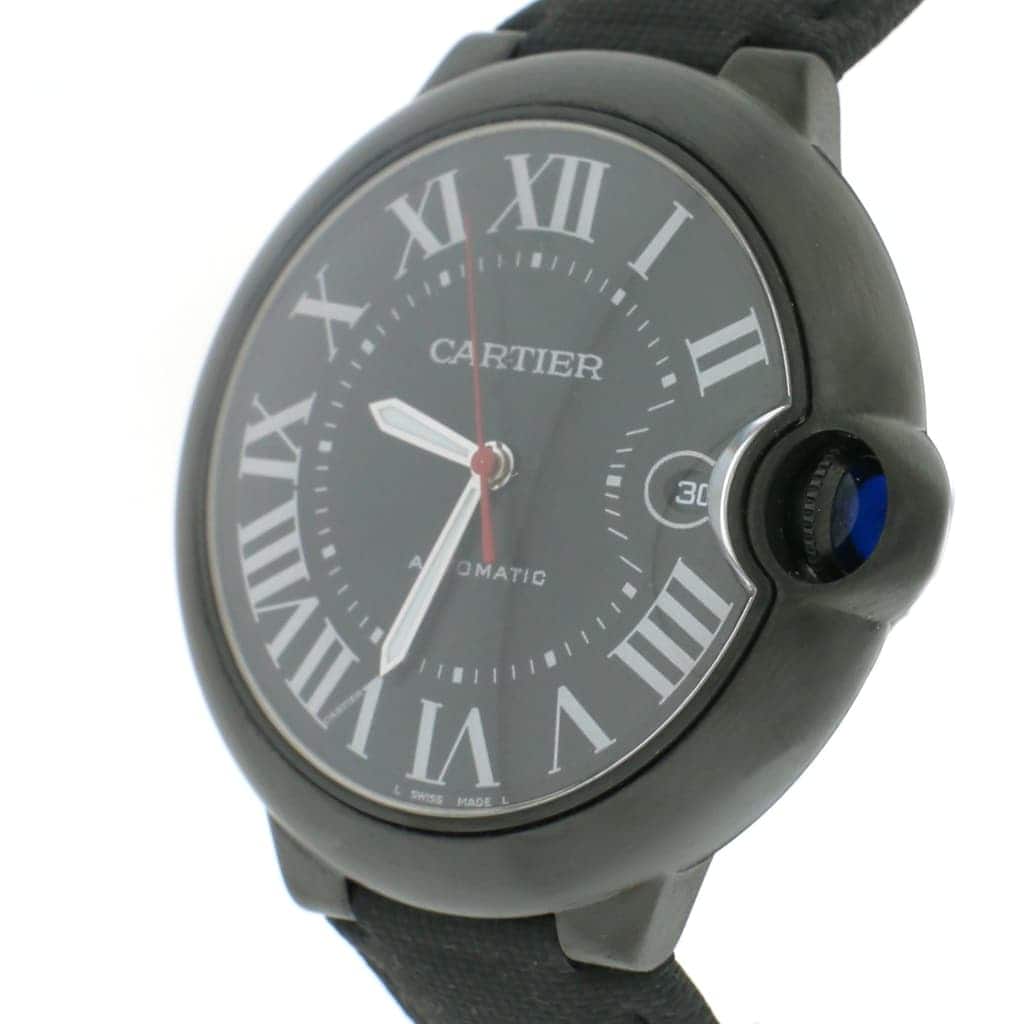 Cartier Ballon Bleu Carbon Large Black Roman Dial 42MM Automatic ADLC & Stainless Steel Mens Watch WSBB0015 - Image 2