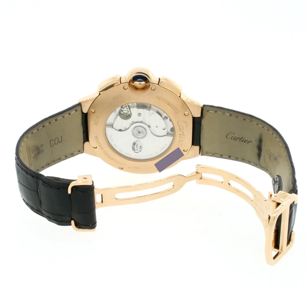 CARTIER BALLON BLEU CHRONOGRAPH 18KT ROSE GOLD LEATHER STRAP W6920074 Box Papers - Image 6
