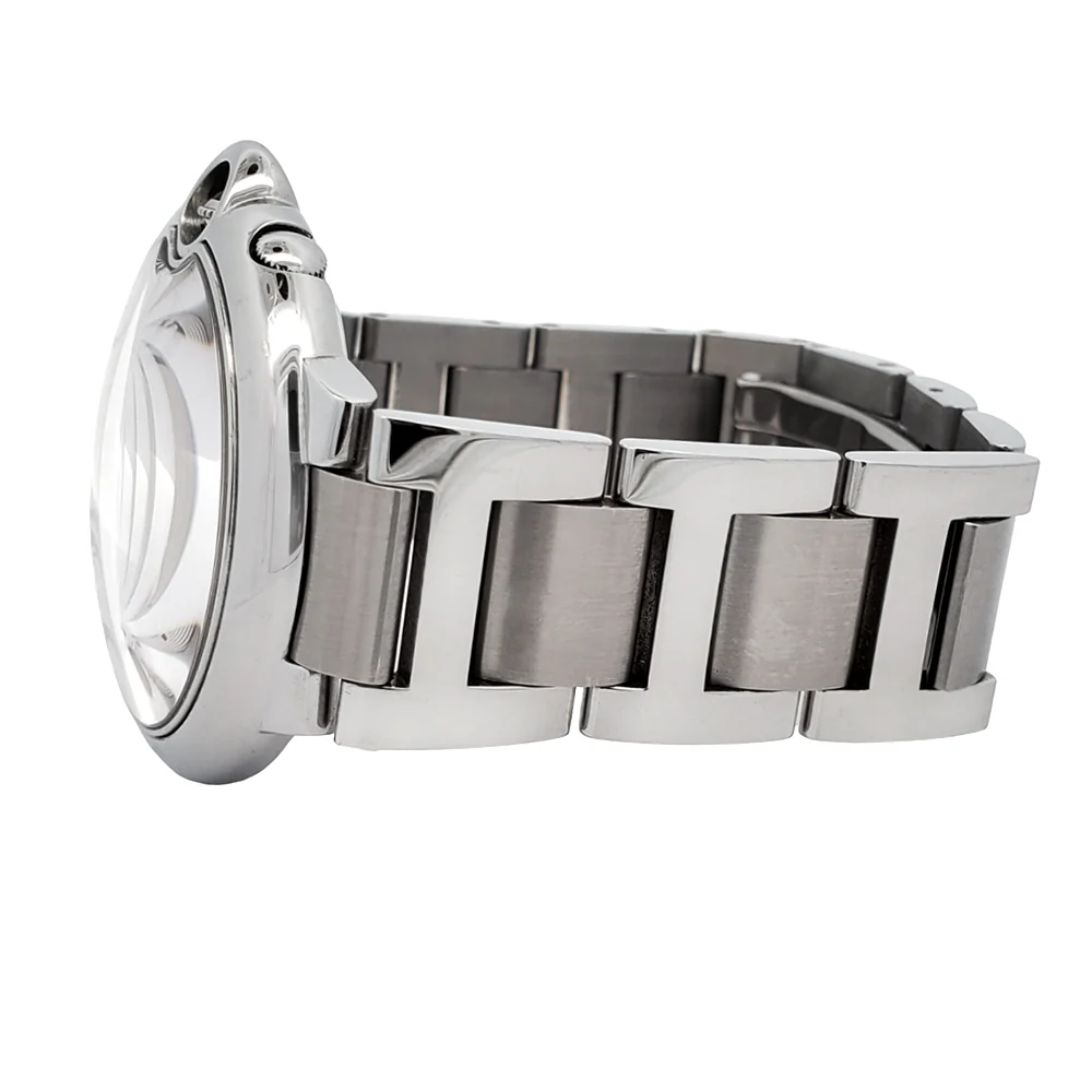 Cartier Ballon Bleu Dual Time Zone Steel Silver Roman Dial Watch W6920011 - Image 4