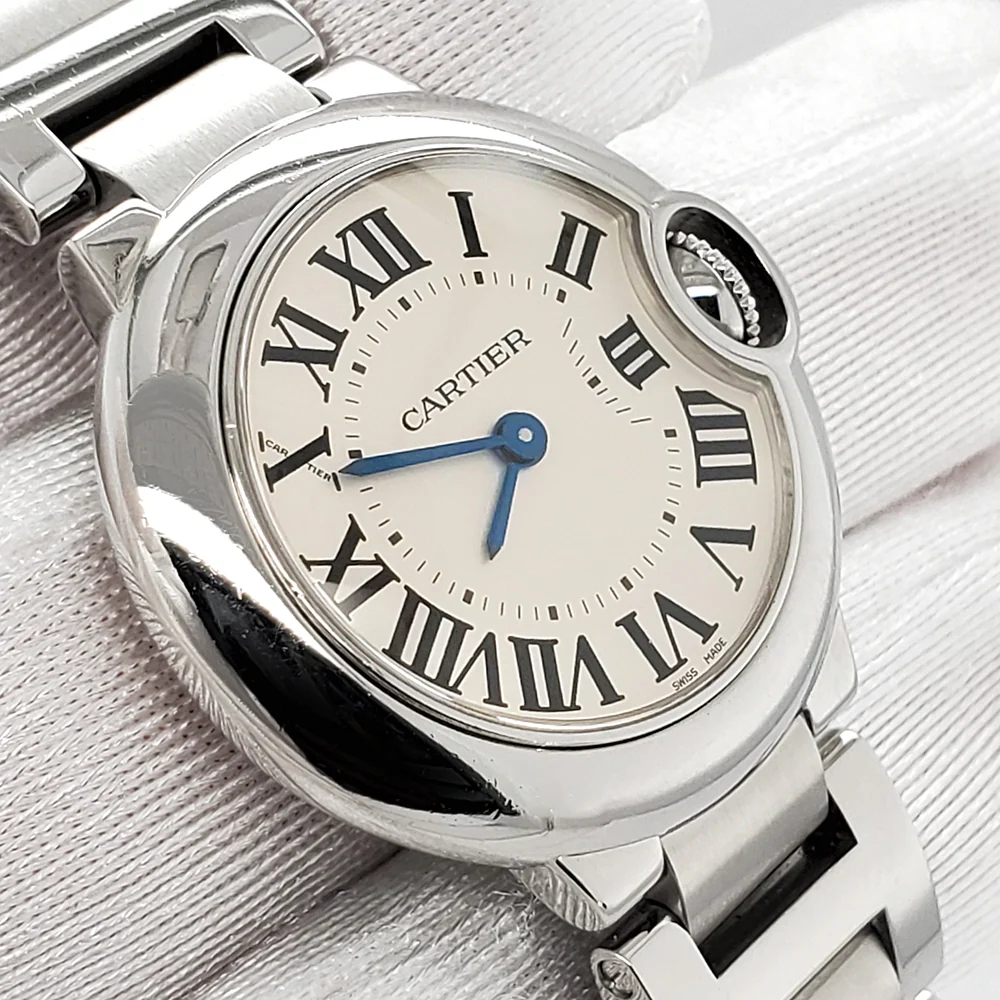 Cartier Ballon Bleu Ladies 28 mm Silver Roman Dial Steel Watch 3009 - Image 2