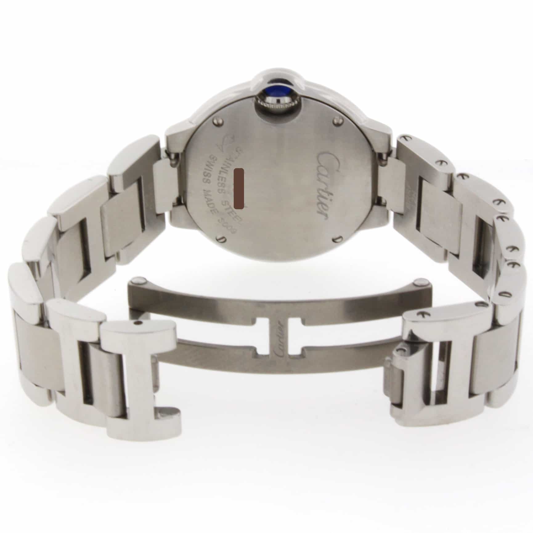 Cartier Ballon Bleu Ladies Factory Silver Roman Dial 29MM Stainless Steel Watch W69010Z4 - Image 10